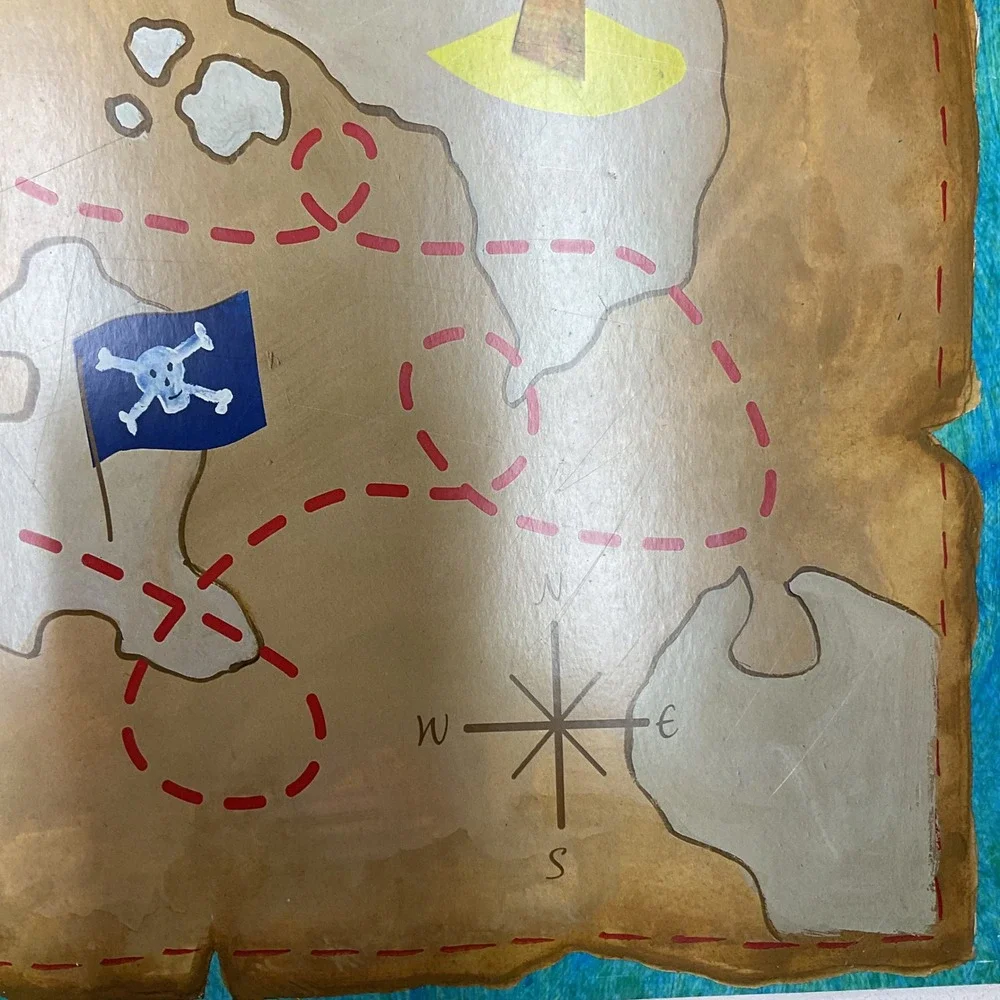 Lane Dee‎ Signs Kids Room by Stupell Pirate's Treasure Map Rectangle Wall Plaque